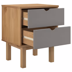 VidaXL 348577 nightstand/bedside table Brown, Grey - Additional view 4