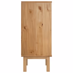 vidaXL Solid Wood Pine Drawer Cabinet Wooden Storage File Drawer Multi Colours - Brown and grey