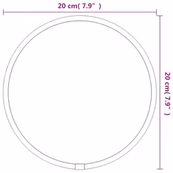vidaXL Wall Mirror Round Bathroom Vanity Make up Mirror Multi Colours/Sizes - gold, 20 cm - Additional view 5