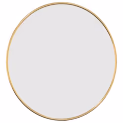 vidaXL Wall Mirror Round Bathroom Vanity Make up Mirror Multi Colours/Sizes - gold, 40 cm - Additional view 2