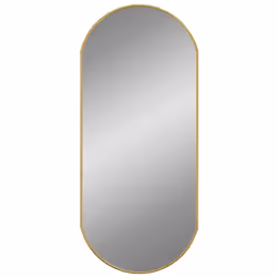 vidaXL Wall Mirror Oval Hall Vanity Toilet Hanging Mirror Multi Colours/Sizes - gold, 80 x 35 cm - Additional view 2