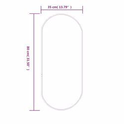 vidaXL Wall Mirror Oval Hall Vanity Toilet Hanging Mirror Multi Colours/Sizes - gold, 80 x 35 cm - Additional view 5