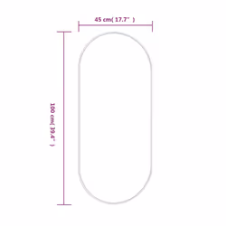 vidaXL Wall Mirror Oval Hall Vanity Toilet Hanging Mirror Multi Colours/Sizes - gold, 100 x 45 cm - Additional view 5