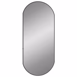 vidaXL Wall Mirror Oval Hall Vanity Toilet Hanging Mirror Multi Colours/Sizes - black, 80 x 35 cm - Additional view 2