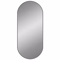 vidaXL Wall Mirror Oval Hall Vanity Toilet Hanging Mirror Multi Colours/Sizes - black, 100 x 45 cm