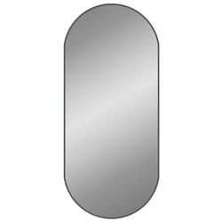 vidaXL Wall Mirror Oval Hall Vanity Toilet Hanging Mirror Multi Colours/Sizes - black, 100 x 45 cm