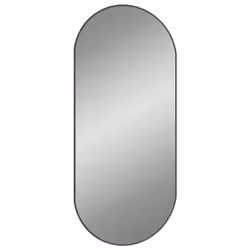 vidaXL Wall Mirror Oval Hall Vanity Toilet Hanging Mirror Multi Colours/Sizes - black, 100 x 45 cm