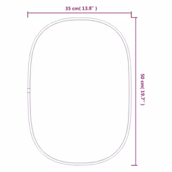vidaXL Wall Mirror Silver 90x40 cm Bathroom Vanity Mirror Multi Colours/Sizes - silver, 50 x 35 cm - Additional view 5