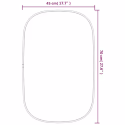 vidaXL Wall Mirror Silver 70x45 cm Bathroom Vanity Make up Cosmetic Mirror - Additional view 5