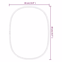 vidaXL Wall Mirror Silver 90x40 cm Bathroom Vanity Mirror Multi Colours/Sizes - black, 40 x 30 cm - Additional view 5