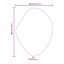 vidaXL Wall Mirror Bathroom Vanity Make up Mirror Multi Colours 50x40/60x50 cm - silver, 50 x 40 cm - Additional view 5