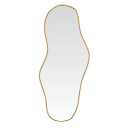 vidaXL Wall Mirror Gold 90x40 cm Bathroom Hall Vanity Make up Cosmetic Mirror - gold, 90 x 40 cm