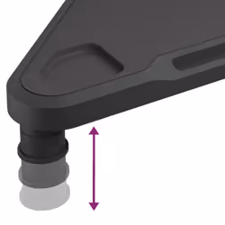 vidaXL Corner Monitor Stand Black Screen Riser Desk Stand Monitor Desk Mount - Additional view 5