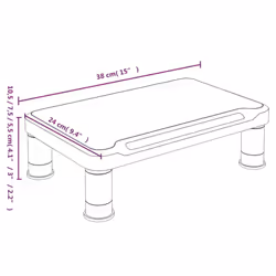 vidaXL Monitor Stand Black Screen Riser Desktop Laptop Stand Display Shelf - Additional view 6