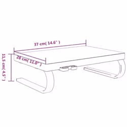 vidaXL Monitor Stand Black Screen Riser Desktop Laptop Stand Display Shelf