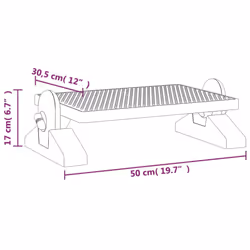 vidaXL Footrest Black Office Ottoman Small Footstool Tilt Angle Adjustable - Additional view 6
