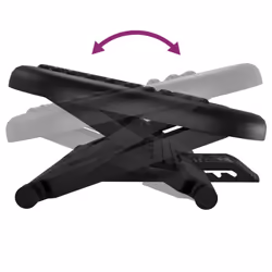 vidaXL Footrest Black Office Ottoman Small Footstool Tilt Angle Adjustable - Additional view 6