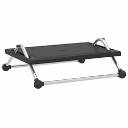 vidaXL Footrest Black Office Ottoman Small Footstool Tilt Angle Adjustable