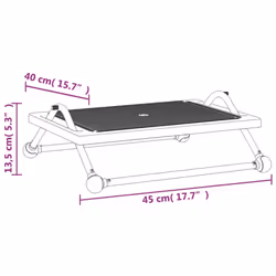 vidaXL Footrest Black Office Ottoman Small Footstool Tilt Angle Adjustable - Additional view 7