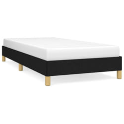 vidaXL Bed Frame Mattress Foundation Bedroom Upholstered Bed Bedstead Fabric - black, 25 cm/ 3ft single