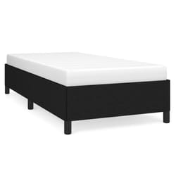 vidaXL Bed Frame Mattress Foundation Bedroom Upholstered Bed Bedstead Fabric - black, 35 cm/ 3ft single