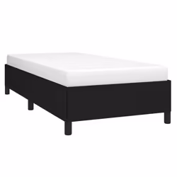 vidaXL Bed Frame Mattress Foundation Bedroom Upholstered Bed Bedstead Fabric - black, 35 cm/ 3ft single
