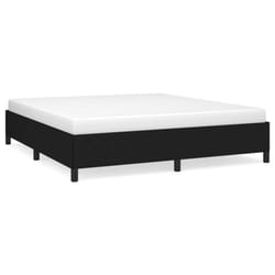 vidaXL Bed Frame Mattress Foundation Bedroom Upholstered Bed Bedstead Fabric - black, 35 cm/ 6ft super king size
