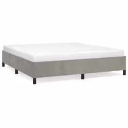 vidaXL Bed Frame Mattress Foundation Bedroom Upholstered Bed Bedstead Velvet - light grey, 35 cm/ 6ft super king size