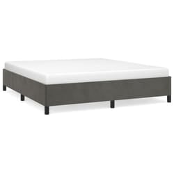 vidaXL Bed Frame Mattress Foundation Bedroom Upholstered Bed Bedstead Velvet - dark grey, 35 cm/ 6ft super king size