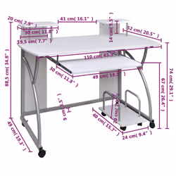 VidaXL 20584 desk - Additional view 5