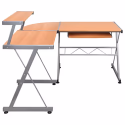 vidaXL Computer Desk Furniture Multi Colours 132x112x99 cm/139x115x100 cm - Brown - Additional view 2