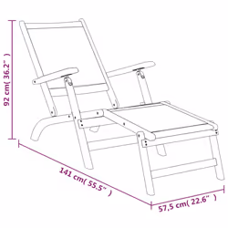 VidaXL 3120441 outdoor chair Terrace Acacia wood, Fabric - Additional view 7