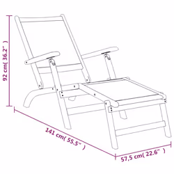 VidaXL 3120442 outdoor chair Terrace Acacia wood, Fabric - Additional view 7