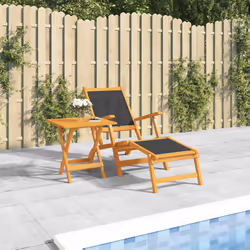 VidaXL 3120443 outdoor chair Terrace Acacia wood, Fabric
