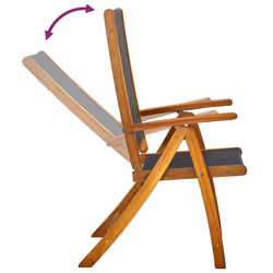 VidaXL 3120454 outdoor chair Terrace Acacia wood, Fabric - Additional view 5