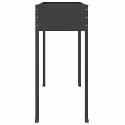 vidaXL Garden Planter Anthracite 100.5x40.5x90 cm Galvanised Steel Raised Bed - Additional view 4