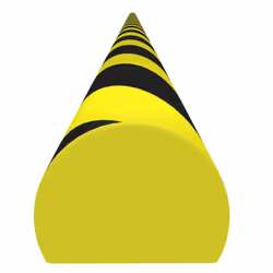 vidaXL 1/2x Corner Protector Yellow and Black PU Edge Protector Multi Sizes - 4 x 3 x 100 cm/ 1 pcs