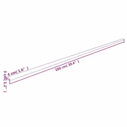vidaXL 1/2x Corner Protector Yellow and Black PU Edge Protector Multi Sizes - 4 x 3 x 100 cm/ 1 pcs - Additional view 5
