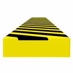 vidaXL 1/2x Corner Protector Yellow and Black PU Edge Protector Multi Sizes - 6 x 2 x 101.5 cm/ 1 pcs