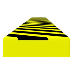 vidaXL 1/2x Corner Protector Yellow and Black PU Edge Protector Multi Sizes - 6 x 2 x 101.5 cm/ 1 pcs