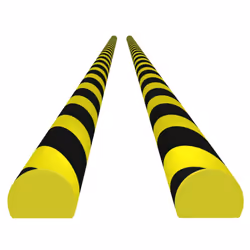 vidaXL 1/2x Corner Protector Yellow and Black PU Edge Protector Multi Sizes - 4 x 3 x 100 cm/ 2 pcs