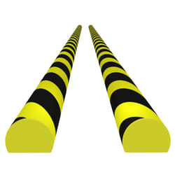 vidaXL 1/2x Corner Protector Yellow and Black PU Edge Protector Multi Sizes - 4 x 3 x 100 cm/ 2 pcs