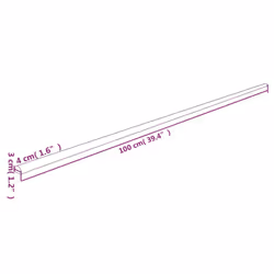 vidaXL 1/2x Corner Protector Yellow and Black PU Edge Protector Multi Sizes - 4 x 3 x 100 cm/ 2 pcs