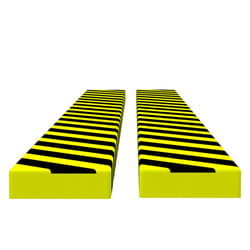 vidaXL 1/2x Corner Protector Yellow and Black PU Edge Protector Multi Sizes - 6 x 2 x 101.5 cm/ 2 pcs