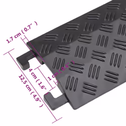 vidaXL 2/4x Cable Protector Ramps Cover Ramp Road Traffic Signs Black/Yellow - black - Additional view 10
