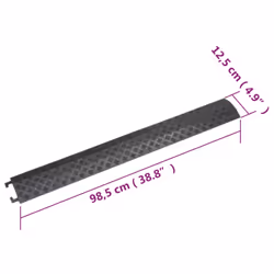vidaXL 2/4x Cable Protector Ramps Cover Ramp Road Traffic Signs Black/Yellow - black