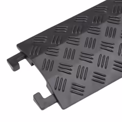 vidaXL 2/4x Cable Protector Ramps Cover Ramp Road Traffic Signs Black/Yellow - black - Additional view 6
