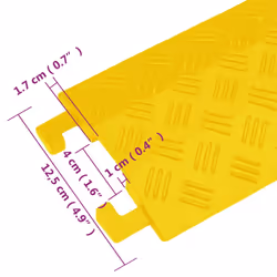 vidaXL 2/4x Cable Protector Ramps Cover Ramp Road Traffic Signs Black/Yellow - yellow - Additional view 10