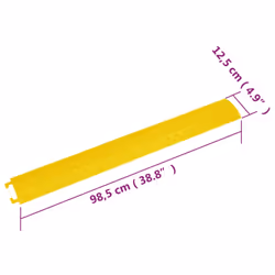 vidaXL 2/4x Cable Protector Ramps Cover Ramp Road Traffic Signs Black/Yellow - yellow - Additional view 9