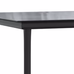 vidaXL Garden Dining Table Black 160x80x74cm Steel and Tempered Glass Table - Additional view 5